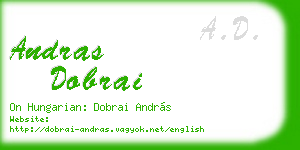 andras dobrai business card